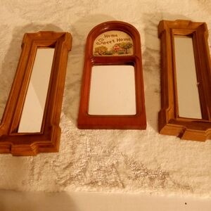 Vintage Home Sweet Home Molded Mirror & 2 rectangle wall mirrior